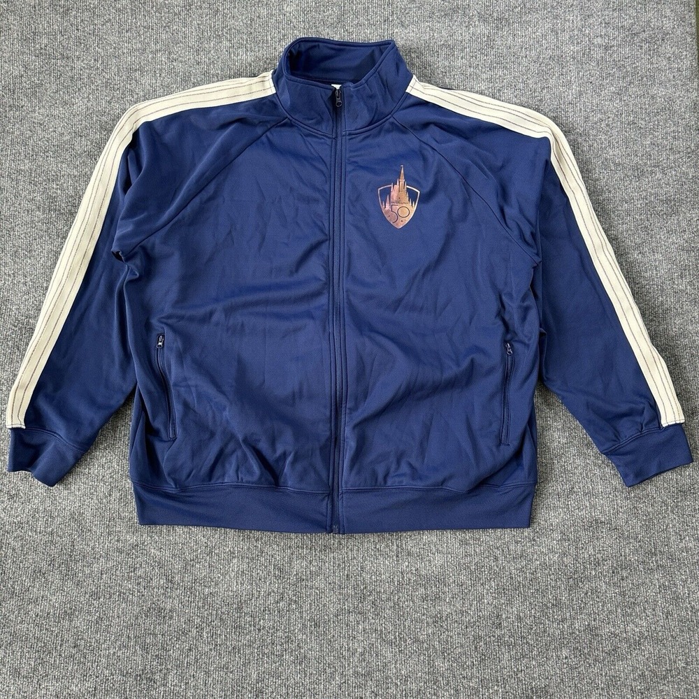 Disney‎ Jacket 2XL Blue Anniversary Full Zip 50th Adult